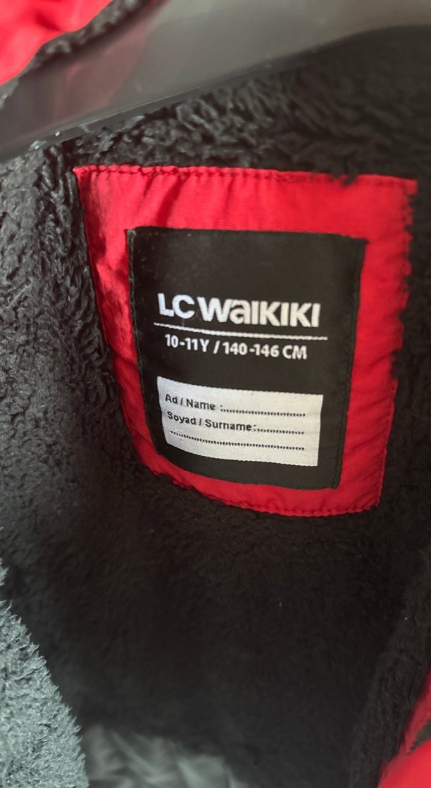 Koyu Kırmızı Erkek Çocuk Street Wear Kaban - Görsel 2