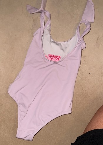 Barbie Mor Bağcıklı Kız Çocuk Mayo