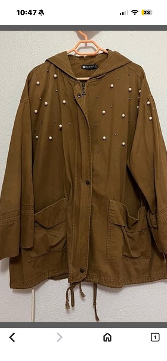 Orijinal zara incili parka - Görsel 4