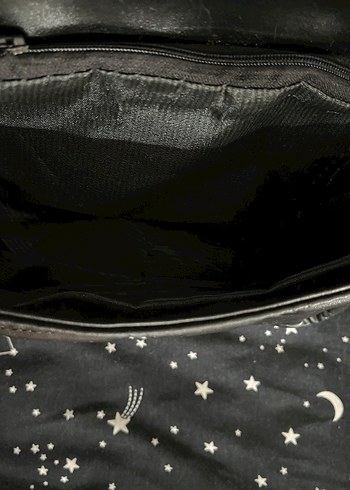 Zincir Detaylı Siyah Deri Kareli Kadın Çanta - Görsel 3