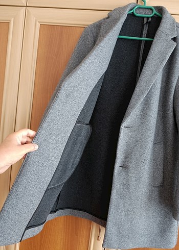 LC Waikiki Gri Erkek Yün Midi Klasik Ceket