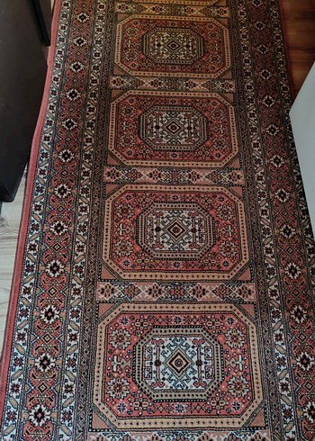 Beden Klasik Desenli Çok Renkli Halı eni 100 boyu 300
