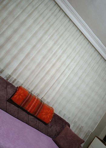 kırık beyaz yeni desem yeridir tül perde - Görsel 7