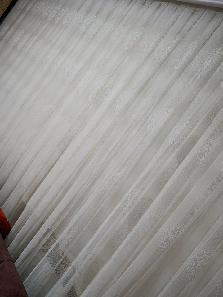 kırık beyaz yeni desem yeridir tül perde - Görsel 2