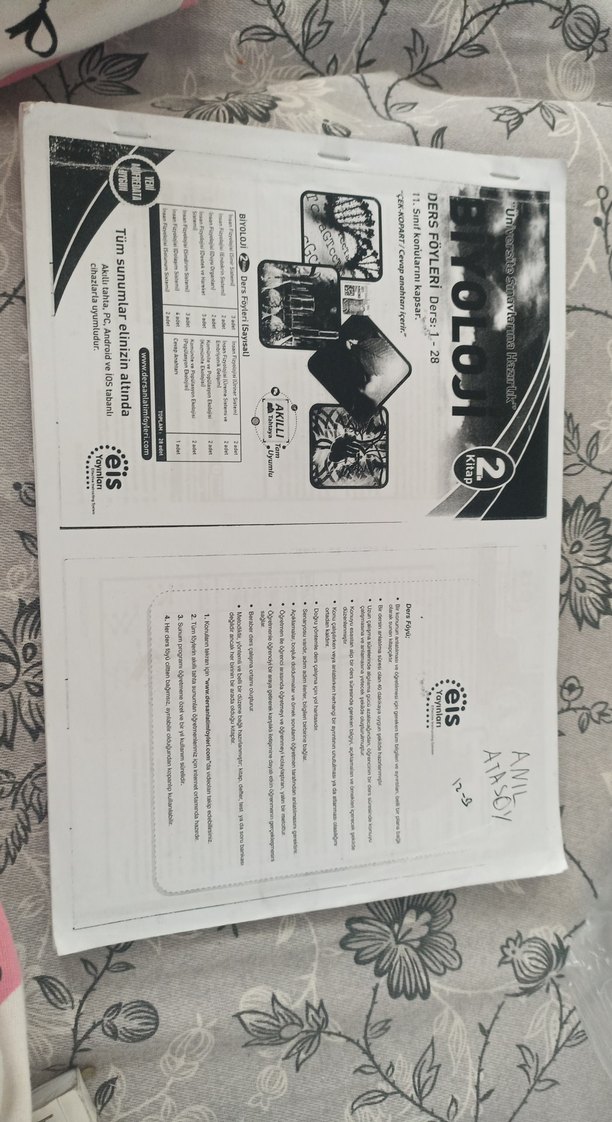 Biyoloji Ders Anlatım Föyü Kitabı - Görsel 2