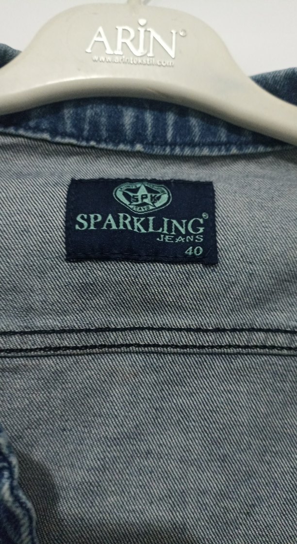 Düğmeli Mavi Kadın Denim Ceket - Görsel 3