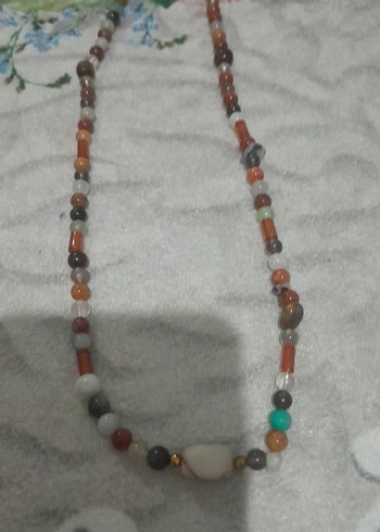 Boncuklu Çok Renkli Uzun Kadın Kolye - Görsel 2