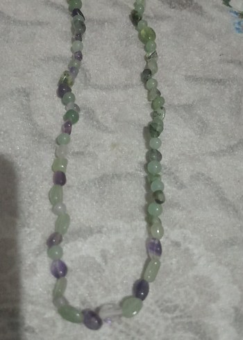 Uzun Boncuklu Gri Çok Renkli Bohem Kolye - Görsel 5