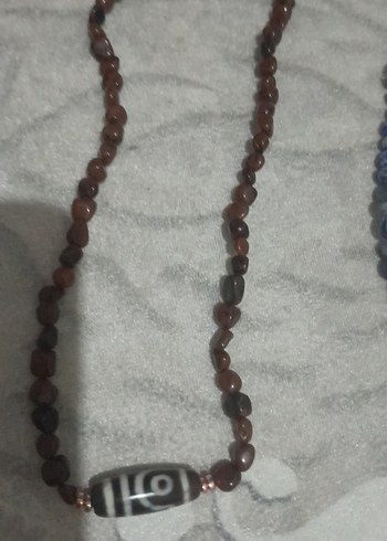 Uzun Boncuklu Gri Çok Renkli Bohem Kolye - Görsel 2