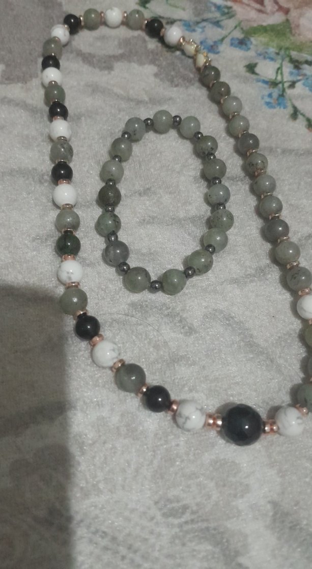 Labradorit Havlit Siyah Akik - Görsel 2