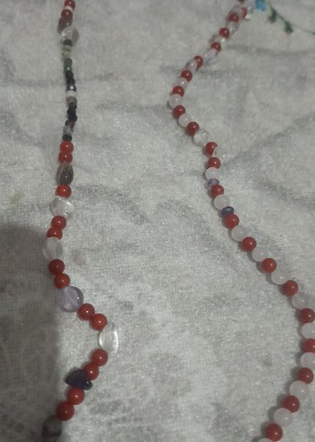 Uzun Renkli Boncuklu Bohem Kolye - Görsel 4