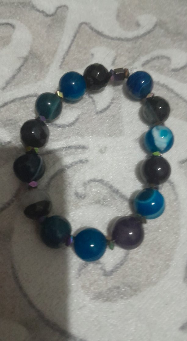 HINT AKIK VE HEMATUTLER MAVI AKIK 10 mm Bileklik - Görsel 3