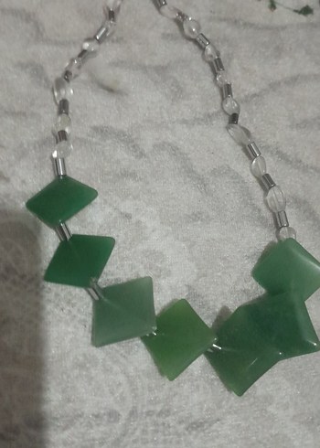 Uzun Yeşil Boncuklu Bohem Kadın Kolye - Görsel 2