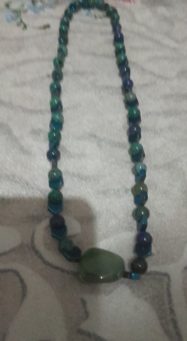 Uzun Yeşil Boncuklu Bohem Kadın Kolye - Görsel 3