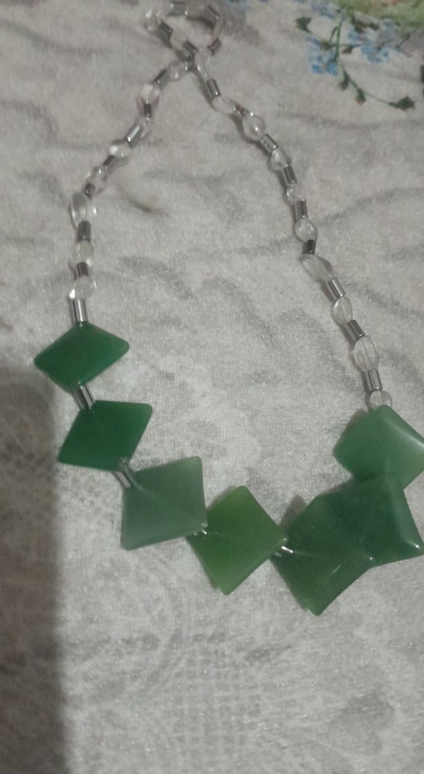 Uzun Yeşil Boncuklu Bohem Kadın Kolye - Görsel 2