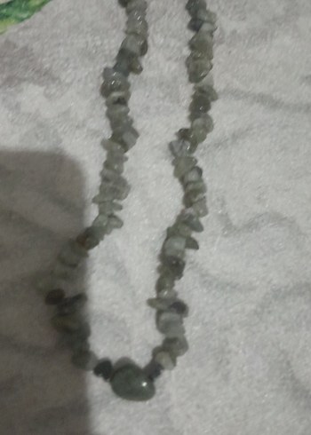 Uzun Yeşil Boncuklu Bohem Yılan Desenli Kolye - Görsel 2