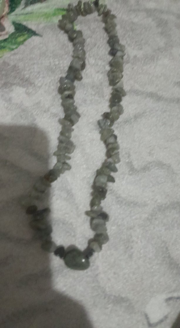 Uzun Yeşil Boncuklu Bohem Yılan Desenli Kolye - Görsel 2