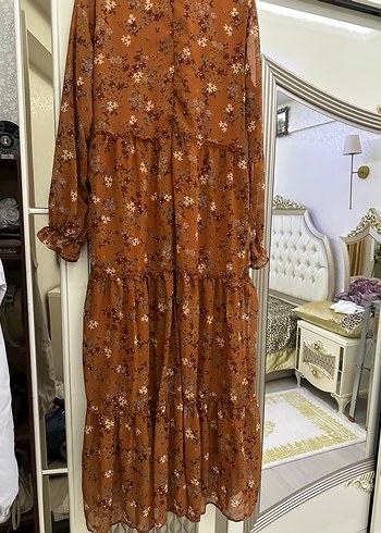 Diğer Uzun çiçekli sifon elbise