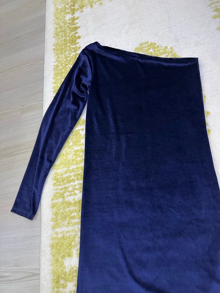 Kadife elbise - Görsel 4