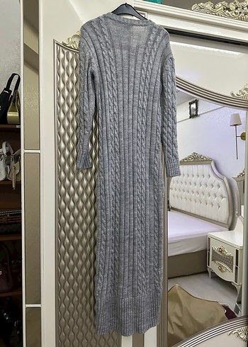 Uzun triko elbise - Görsel 4