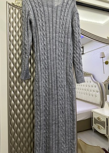 Uzun triko elbise - Görsel 5