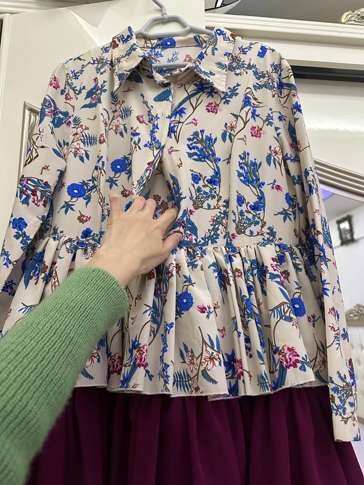 Çiçek Desenli Uzun Bohem Elbise - Görsel 5