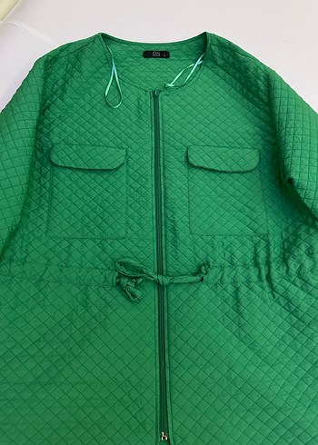 Yeşil Fermuarlı Kadın Ceket - Görsel 5