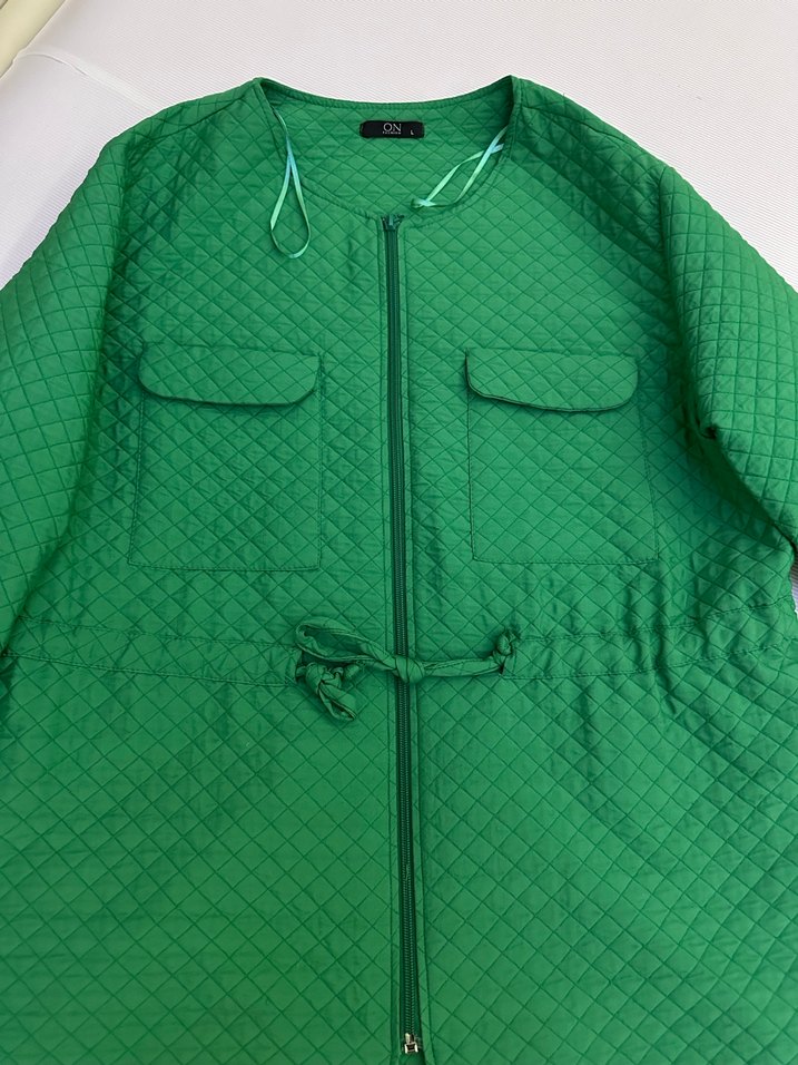 Yeşil Fermuarlı Kadın Ceket - Görsel 5