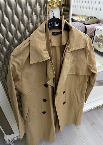 Bej Midi Boy Kadın Trençkot - Görsel 3