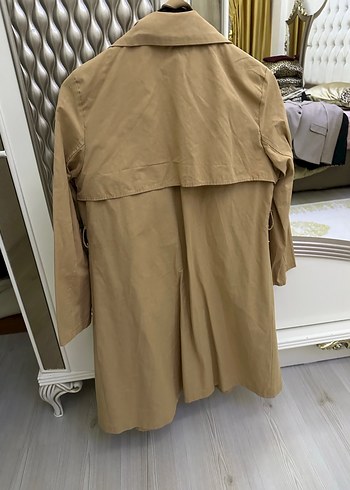 Bej Midi Boy Kadın Trençkot - Görsel 5