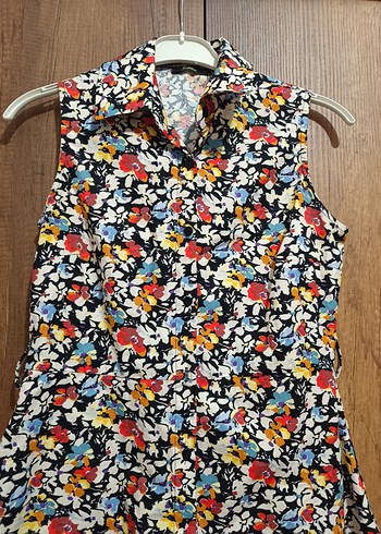 Çiçek Desenli Bohem Uzun Kolsuz Elbise - Görsel 2