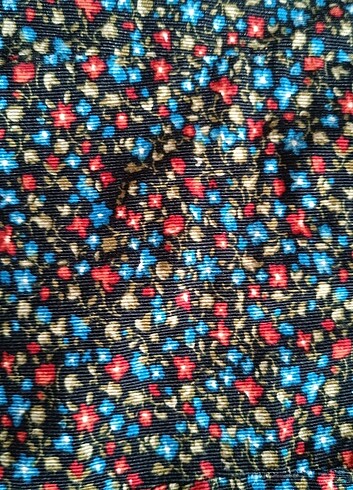 Çiçekli Kadife elbise, koton - Görsel 6