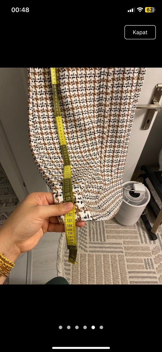 Tüvit Ekose Uzun Elbise - Görsel 5