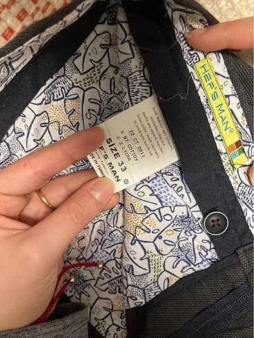 33 Beden Gri Kanvas Pantalon