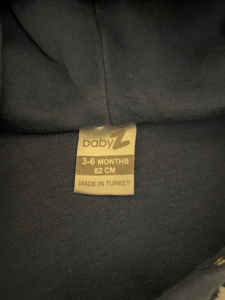 Kareli Örgü Bebek Kışlık Tulum mavi - Görsel 3