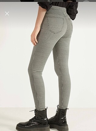 Bershka kareli pantolon
