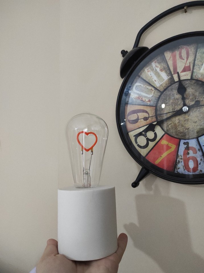 Pembe Kalp Dekoratif Masa Lambası - Görsel 2