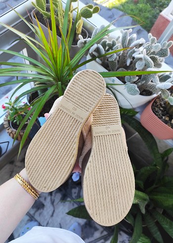 Kürklü Bej Kadın Süet Terlik - Görsel 5