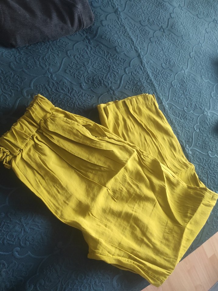 yağ yeşili Bol Kesim  Pantolon - Görsel 2