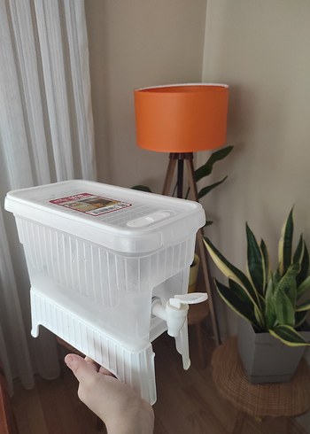 Beyaz Plastik Musluklu Su Kabı - Görsel 3