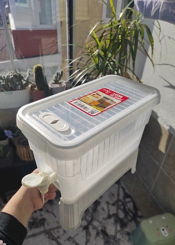 Beyaz Plastik Musluklu Su Kabı - Görsel 2