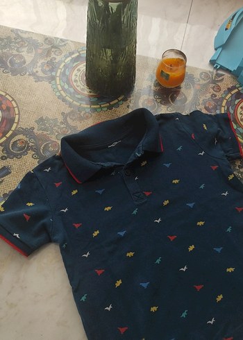 U.S Polo Assn. Erkek Çocuk Renkli Desenli Polo Tişört