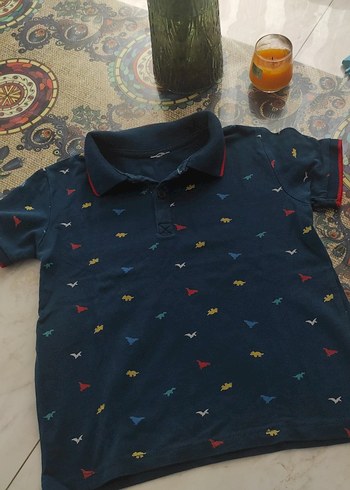 Erkek Çocuk Renkli Desenli Polo Tişört