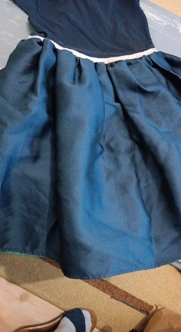 Kız Çocuk Lacivert Pilili Elbise - Görsel 4