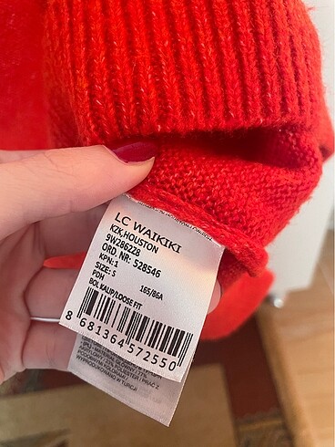 s Beden turuncu Renk Lcw yünlü kazak