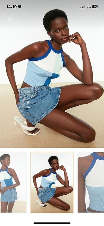 Trendyol & Milla Halter yaka bluz