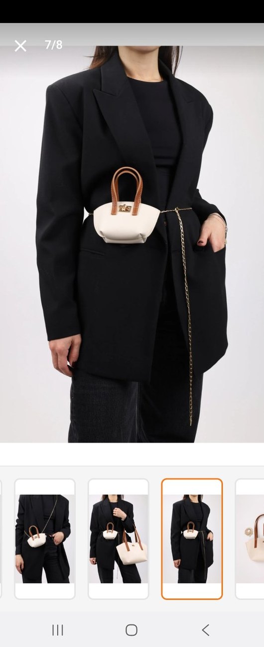 Bej Deri Kadın Çanta Seti - Görsel 4