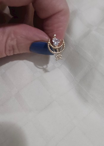 Çelik Zirkon Taşlı Helix Piercing Kıkırdak Küpesi. - Görsel 7