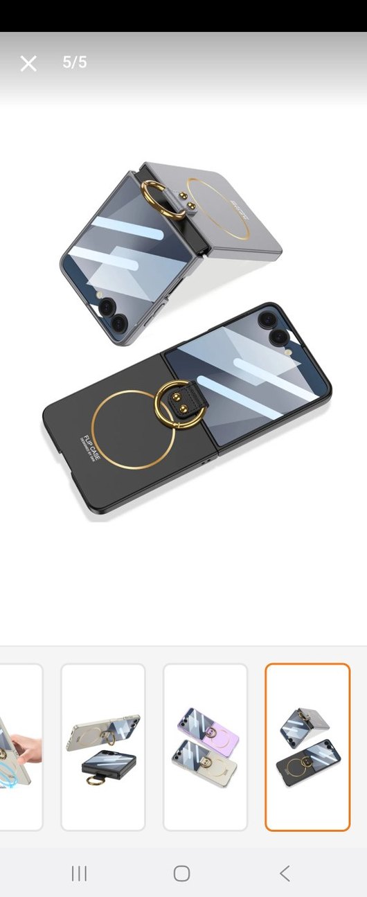 Parlak Mor Katlanabilir Telefon Kılıfı - Görsel 3