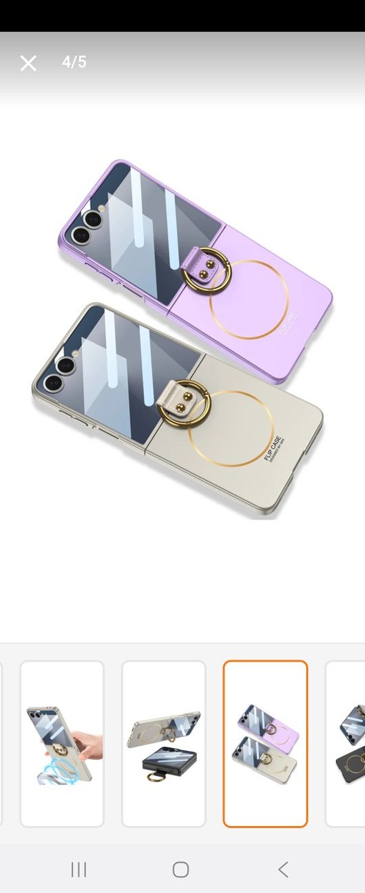 Parlak Mor Katlanabilir Telefon Kılıfı - Görsel 2